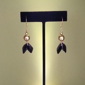 brass ball earrings